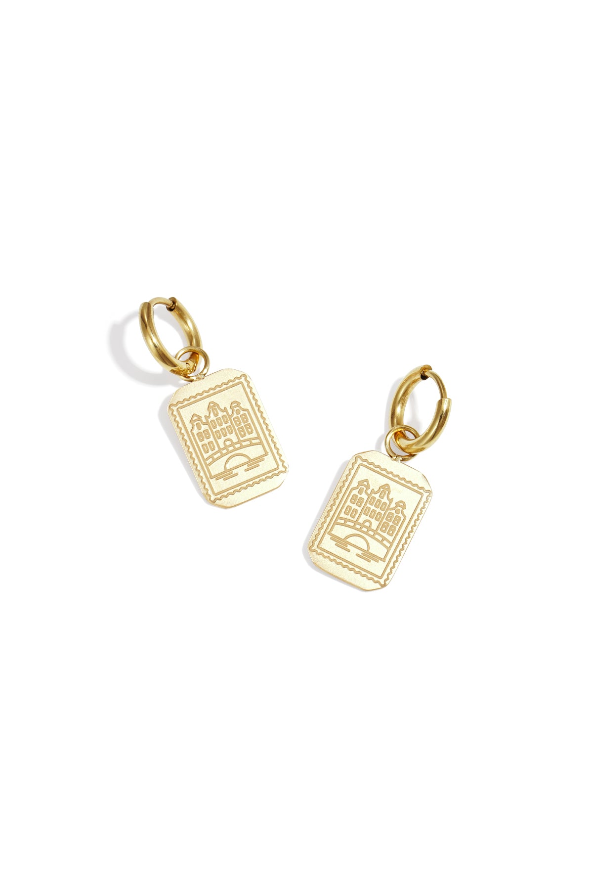 Amsterdam Canal House Stainless Steel Earrings