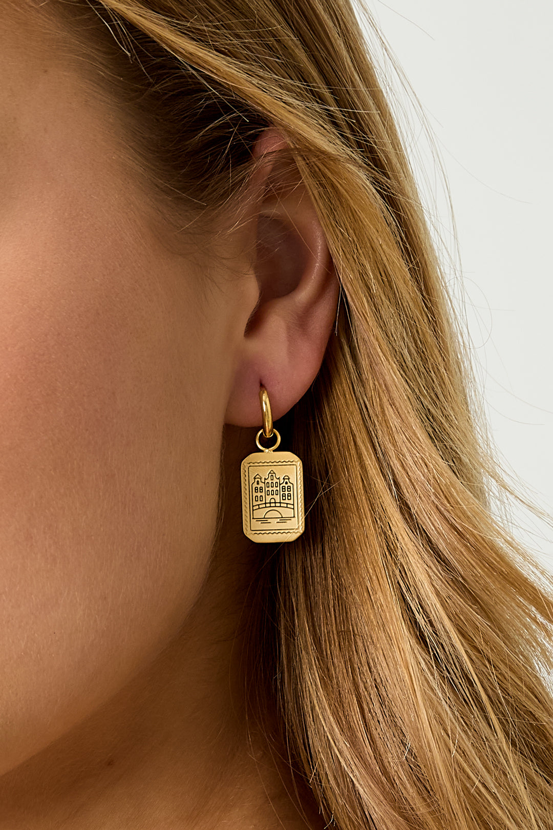 Amsterdam Canal House Stainless Steel Earrings